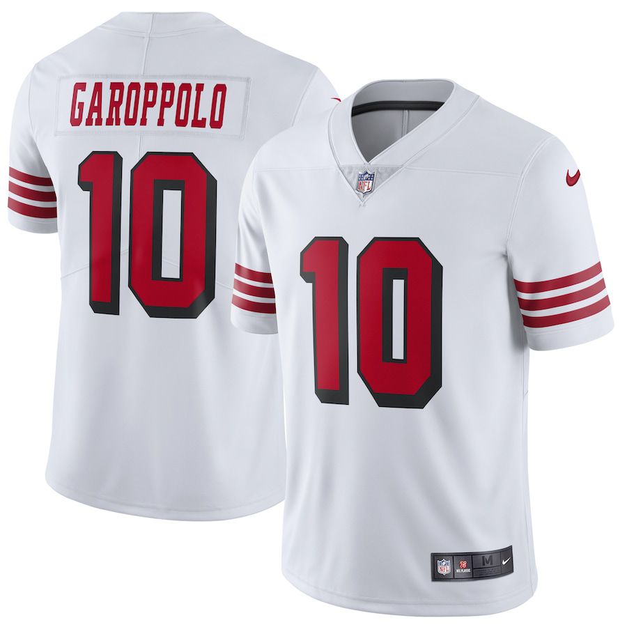 Men San Francisco 49ers #10 Jimmy Garoppolo Nike White Color Rush Vapor Untouchable Limited Player NFL Jersey->san francisco 49ers->NFL Jersey
